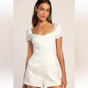 Lulus Floral Puff Sleeve Romper